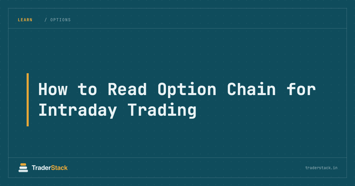 How to Read Option Chain for Intraday Trading