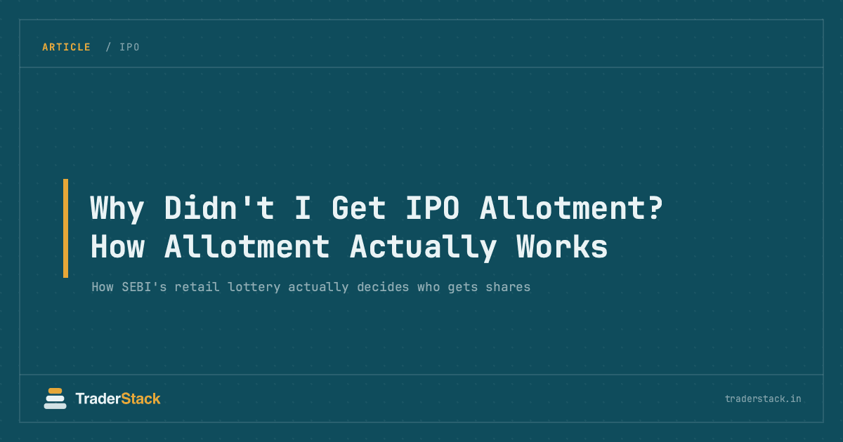 Why Didn't I Get IPO Allotment? How Allotment Actually Works